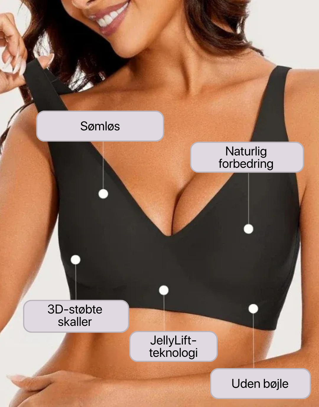 ShapeHer Formgivende Bøjlefri BH